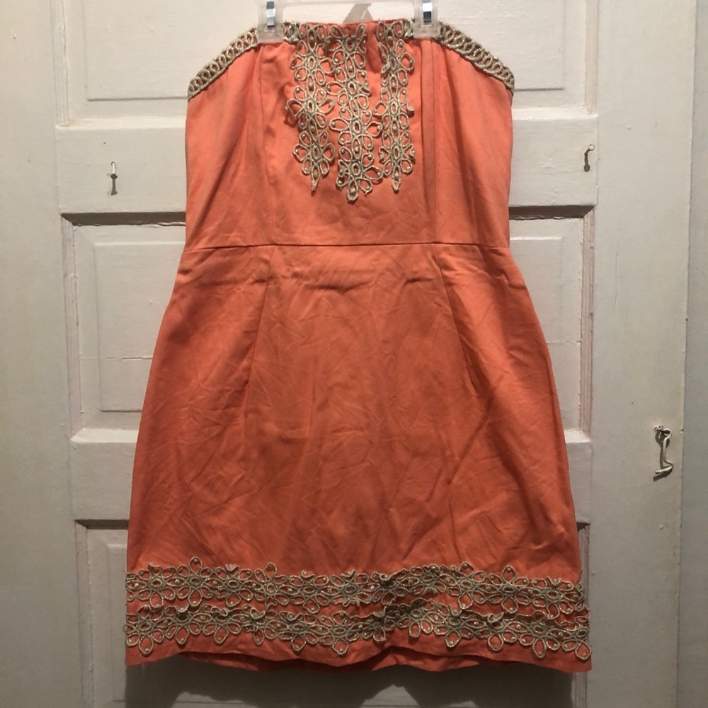 Mud Pie Coral Dress Sz Med